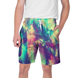 Шорты на шнурке мужские Яркая футболка кислота, цвет: 3D-принт