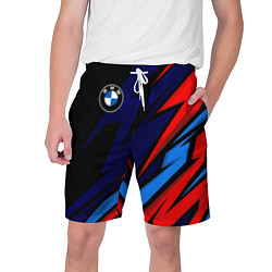 Шорты на шнурке мужские BMW - m colors and black, цвет: 3D-принт