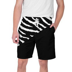 Мужские шорты Полосы зебры с черным