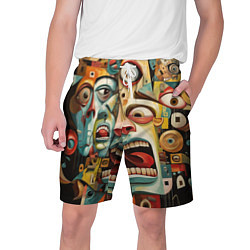 Мужские шорты Живопись с лицами в стиле Пабло Пикассо