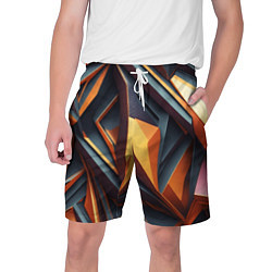 Мужские шорты Разноцветная 3D геометрия узоров метавселенной