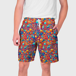 Мужские шорты Разноцветные пузырики узор