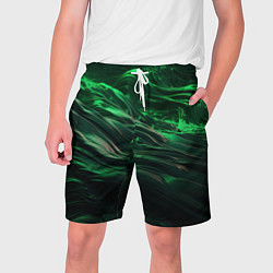 Мужские шорты Зеленые абстрактные волны