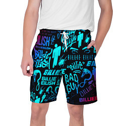 Мужские шорты Billie Eilish neon pattern
