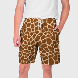 Шорты на шнурке мужские Кожа жирафа - giraffe, цвет: 3D-принт