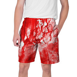 Шорты на шнурке мужские Кровь на белом, цвет: 3D-принт