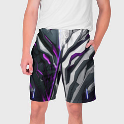 Шорты на шнурке мужские Броня адская и райская фиолетовая, цвет: 3D-принт