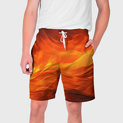 Шорты на шнурке мужские Яркий огонь, цвет: 3D-принт