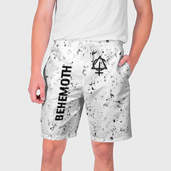 Шорты на шнурке мужские Behemoth glitch на светлом фоне вертикально, цвет: 3D-принт