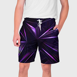 Шорты на шнурке мужские Фиолетовый хрусталь, цвет: 3D-принт
