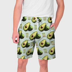 Мужские шорты Авокадо и полосы