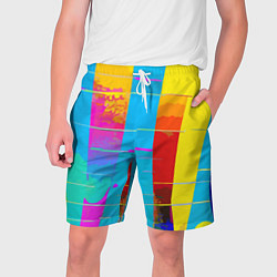 Мужские шорты Цветная абстракция - поп арт