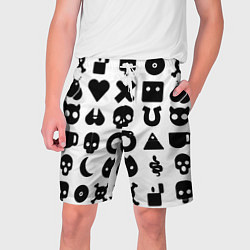 Мужские шорты Love death robots pattern white