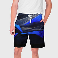 Мужские шорты Black and blue abstract background sport style
