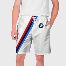 Шорты на шнурке мужские BMW brend geometry sport, цвет: 3D-принт