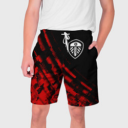 Шорты на шнурке мужские Leeds United sport grunge, цвет: 3D-принт