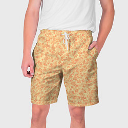 Шорты на шнурке мужские Цветочный паттерн жёлтый, цвет: 3D-принт