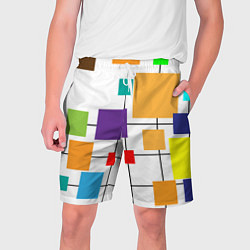 Мужские шорты Разноцветные квадраты паттерны