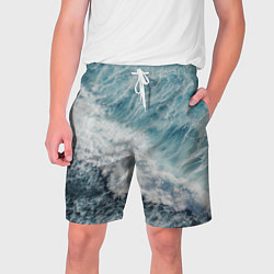 Мужские шорты Морская бирюзовая волна