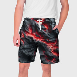 Мужские шорты Раскаленная лава на горных камнях