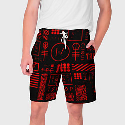 Шорты на шнурке мужские Twenty one pilots pattern rock, цвет: 3D-принт