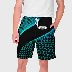 Шорты на шнурке мужские Ford electro hexagon, цвет: 3D-принт
