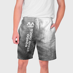 Шорты на шнурке мужские Bungo Stray Dogs - grey gradient по-вертикали, цвет: 3D-принт