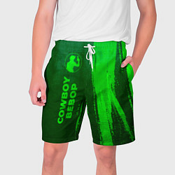 Шорты на шнурке мужские Cowboy Bebop - green gradient по-вертикали, цвет: 3D-принт
