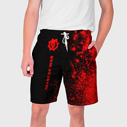 Шорты на шнурке мужские Gears of War - red gradient по-вертикали, цвет: 3D-принт