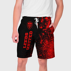 Шорты на шнурке мужские Leeds United - red gradient по-вертикали, цвет: 3D-принт