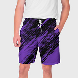 Шорты на шнурке мужские The color is purple and black, цвет: 3D-принт
