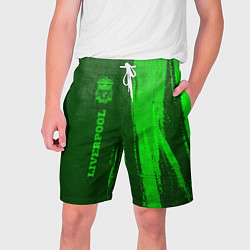 Шорты на шнурке мужские Liverpool - green gradient по-вертикали, цвет: 3D-принт