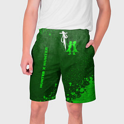 Мужские шорты Hunter x Hunter - green gradient вертикально