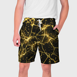 Мужские шорты Золотистые пути на черном
