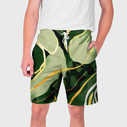 Мужские шорты Зеленый природный паттерн