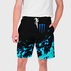 Мужские шорты Monster energy голубые краски