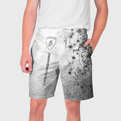 Шорты на шнурке мужские Lamborghini - white gradient по-вертикали, цвет: 3D-принт