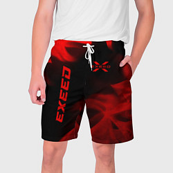 Шорты на шнурке мужские Exeed - red gradient вертикально, цвет: 3D-принт