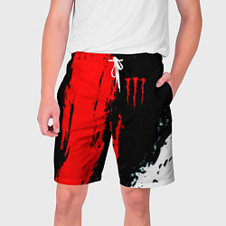 Шорты на шнурке мужские Monster energy краски спорт, цвет: 3D-принт