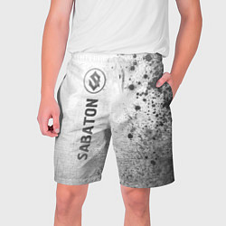 Шорты на шнурке мужские Sabaton - white gradient по-вертикали, цвет: 3D-принт