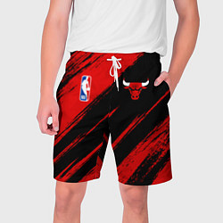 Шорты на шнурке мужские Chicago Bulls team NBA, цвет: 3D-принт