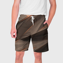 Шорты на шнурке мужские Кофейная объемная текстура, цвет: 3D-принт