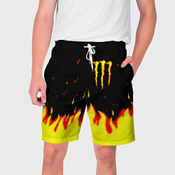 Шорты на шнурке мужские Monster energy fire steel, цвет: 3D-принт