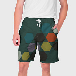 Мужские шорты Кластер зеленая ночь