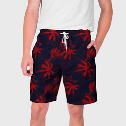 Шорты на шнурке мужские Palm black red, цвет: 3D-принт