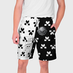Шорты на шнурке мужские Doom x minecraft pattern, цвет: 3D-принт