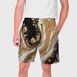 Мужские шорты Черный агат и жидкое золото
