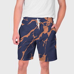 Мужские шорты Разломы на синем