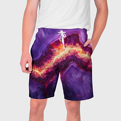 Шорты на шнурке мужские Мраморный камень, цвет: 3D-принт