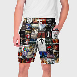 Шорты на шнурке мужские Eminem - обложки альбомов и песен, цвет: 3D-принт